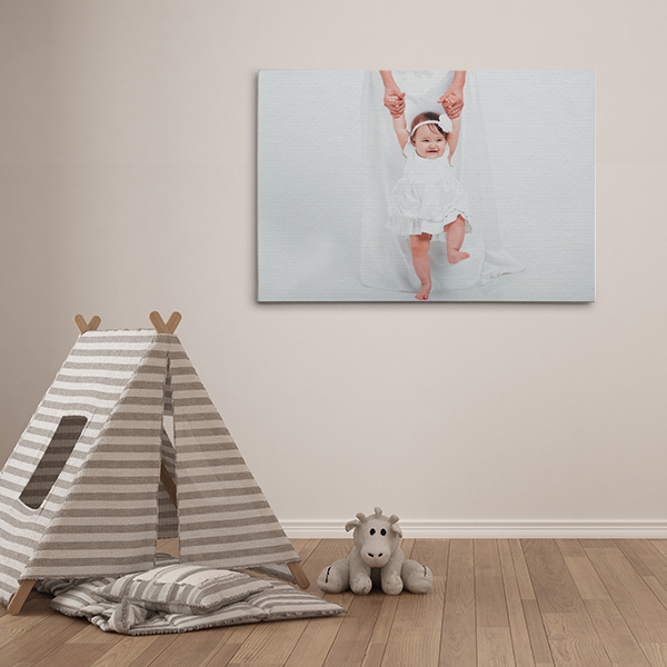 Very first steps of your baby canvas print