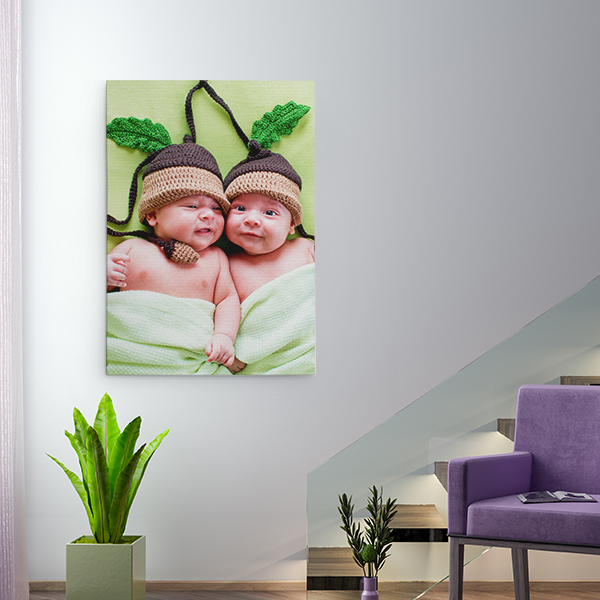 Try out with hats on your baby canvas prints