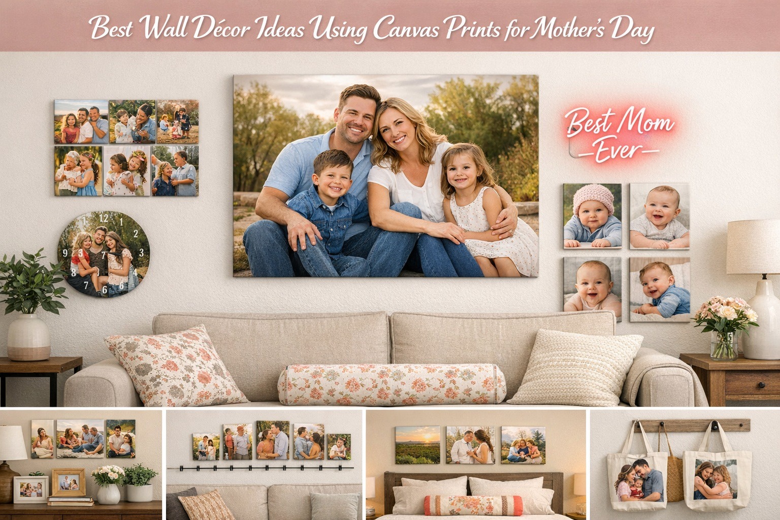 Best Wall Décor Ideas Using Canvas Prints for Mother’s Da