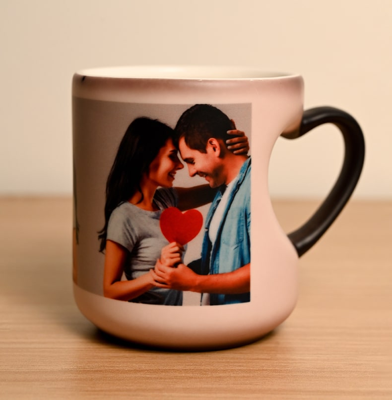 Cut Heart Handle Magic Mug