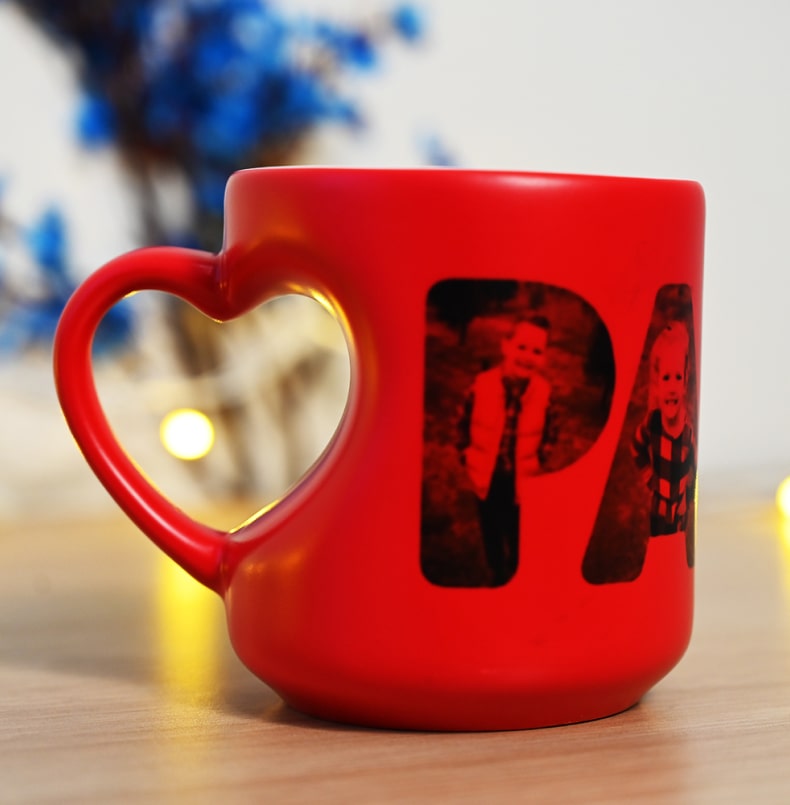 Cut Heart Handle Magic Mug