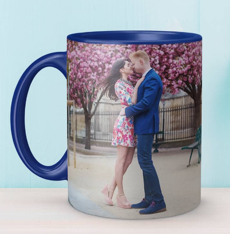 Blue Photo Mug