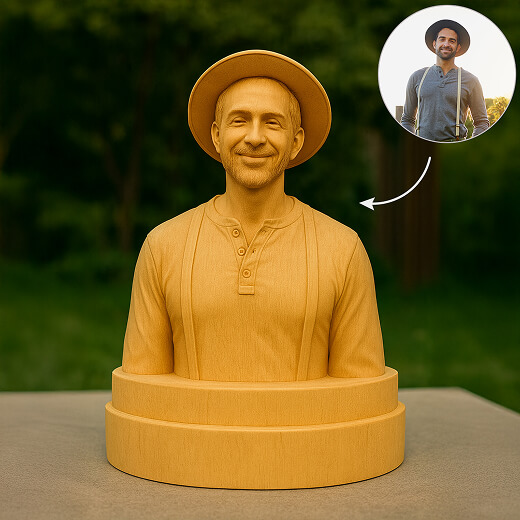 Custom Wood Human Statues