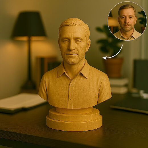 Wood Portrait Sculptures